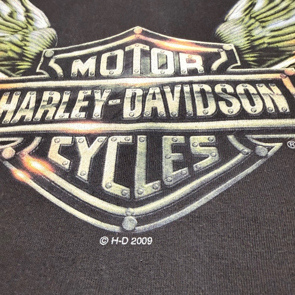 Harley-Davidson Muscle Tee‎ Mens 2XL Black Golden Isles Brunswick Georgia Biker - Picture 11 of 14